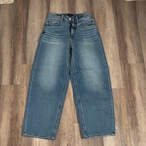 Quince Women's Blue Barrel Jeans